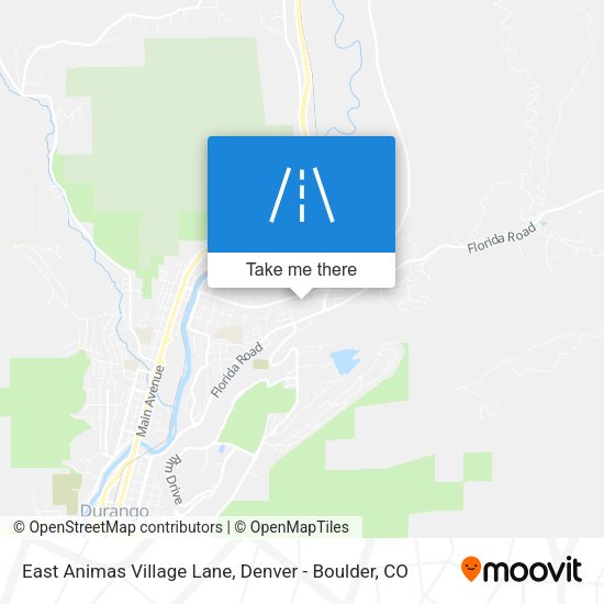 East Animas Village Lane map