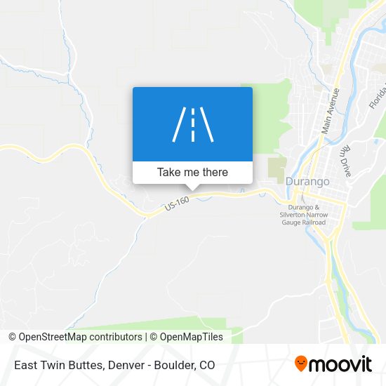 Mapa de East Twin Buttes