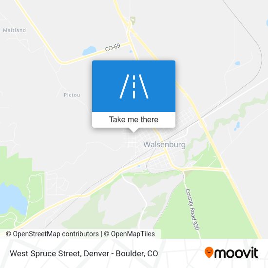 West Spruce Street map
