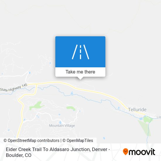 Eider Creek Trail To Aldasaro Junction map