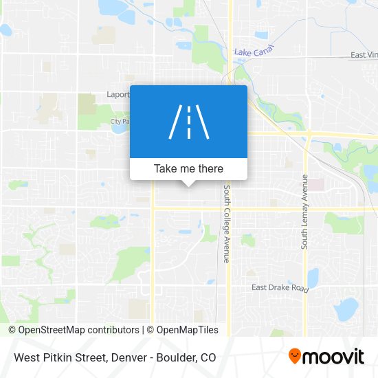West Pitkin Street map