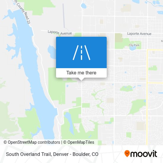 South Overland Trail map