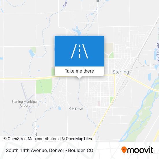 South 14th Avenue map