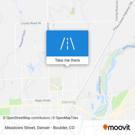 Meadows Street map