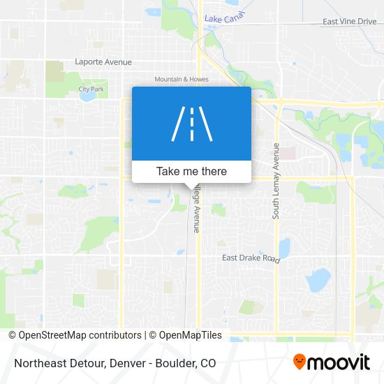 Northeast Detour map