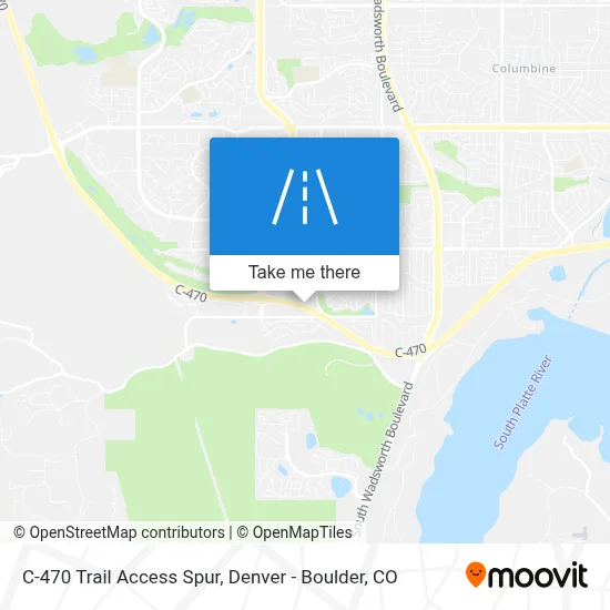 C-470 Trail Access Spur map