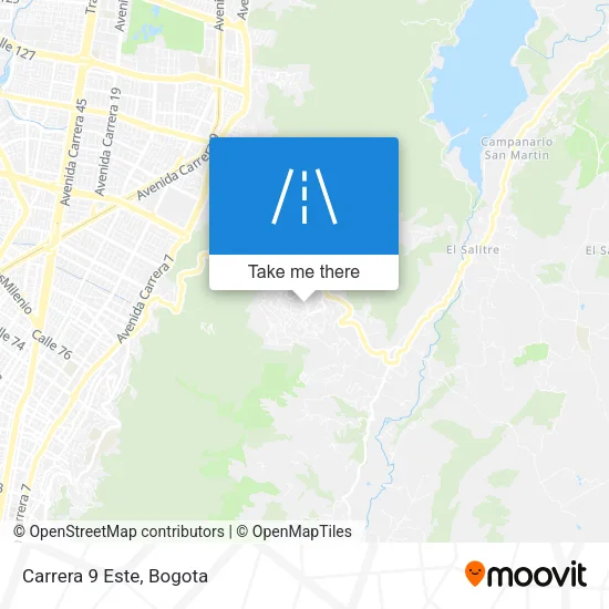 Mapa de Carrera 9 Este