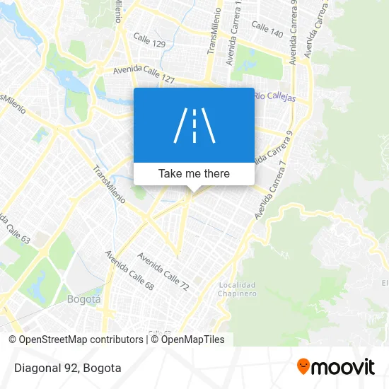 Diagonal 92 map