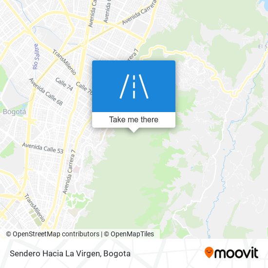 Sendero Hacia La Virgen map