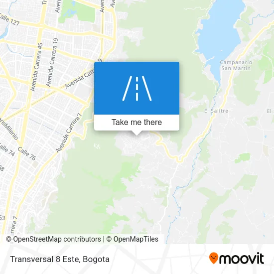 Mapa de Transversal 8 Este