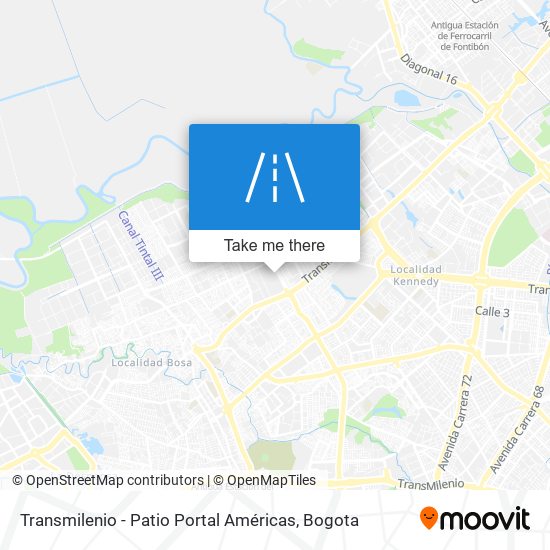 Mapa de Transmilenio - Patio Portal Américas