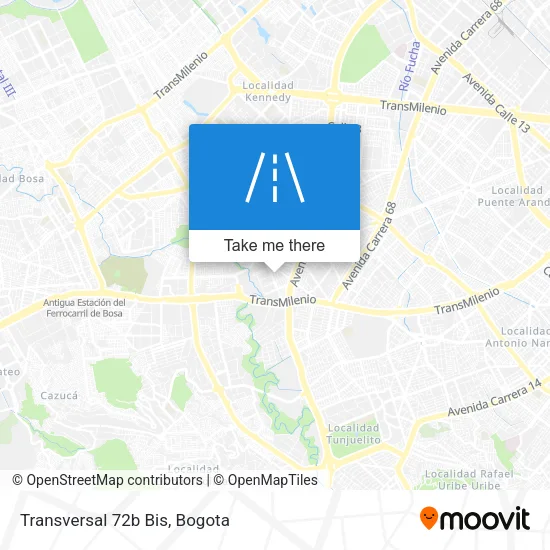 Mapa de Transversal 72b Bis