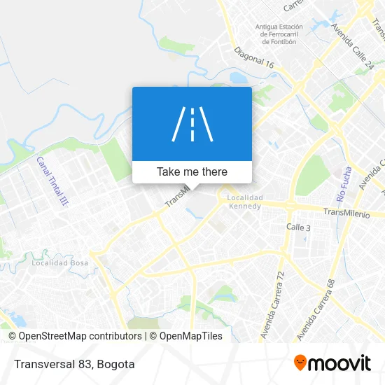 Mapa de Transversal 83