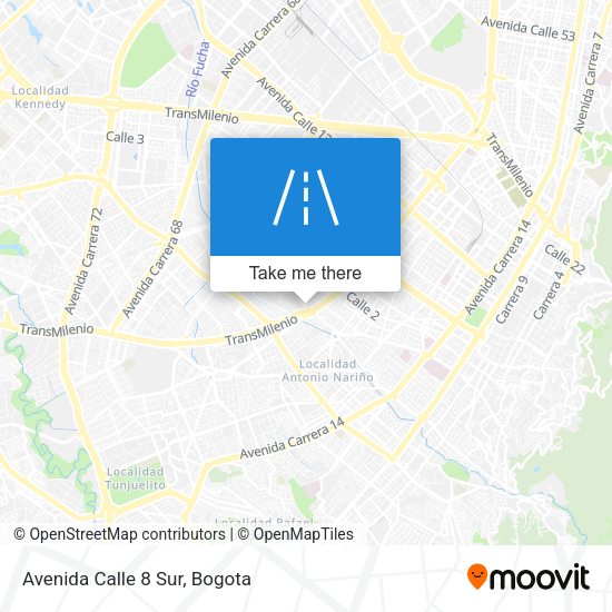 Mapa de Avenida Calle 8 Sur