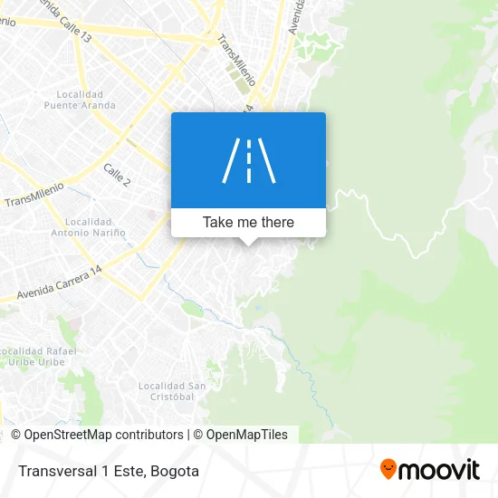 Mapa de Transversal 1 Este