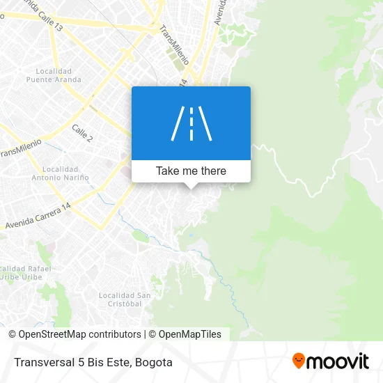 Mapa de Transversal 5 Bis Este