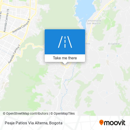 Mapa de Peaje Patios Via Alterna