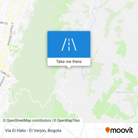 Vía El Hato - El Verjón map
