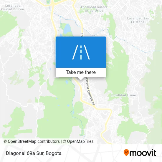 Diagonal 69a Sur map