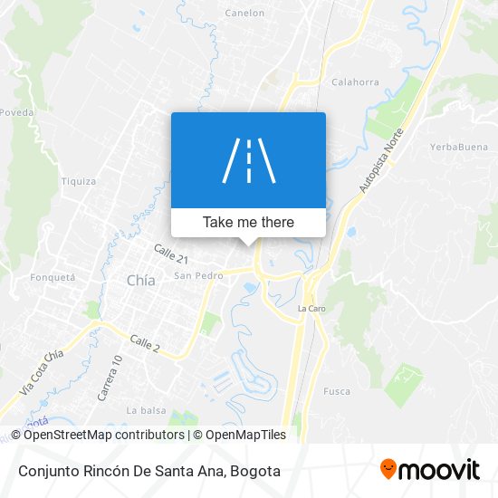 Conjunto Rincón De Santa Ana map