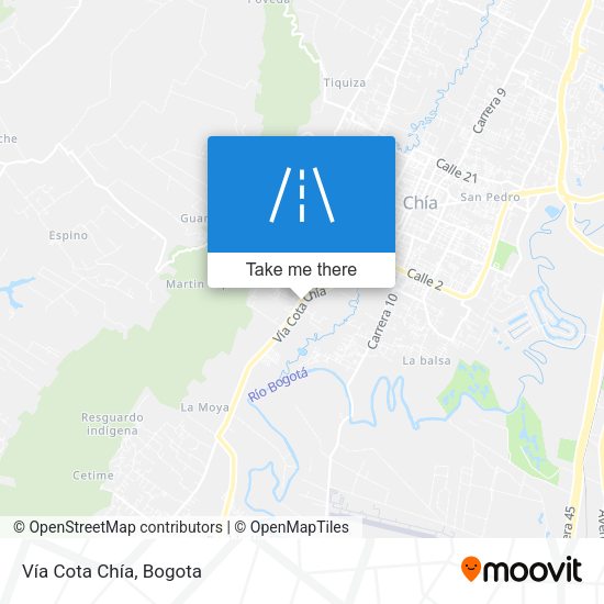 Vía Cota Chía map