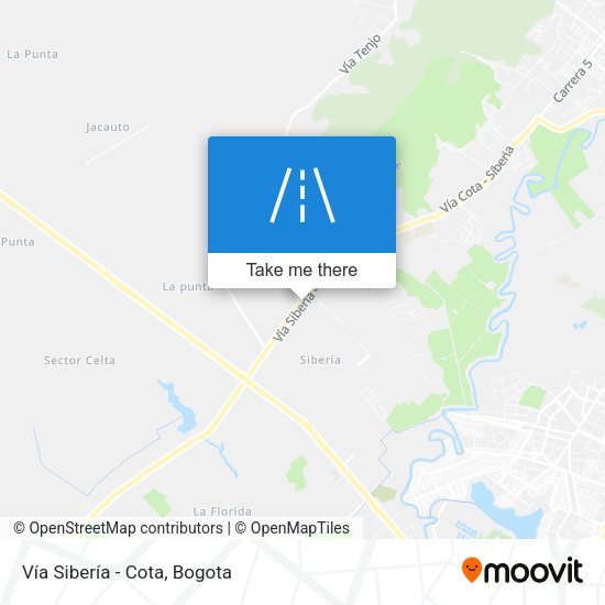 Mapa de Vía Sibería - Cota