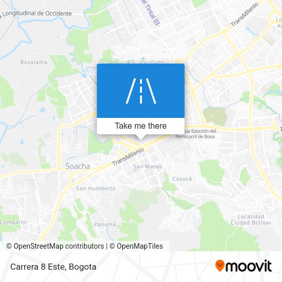 Mapa de Carrera 8 Este