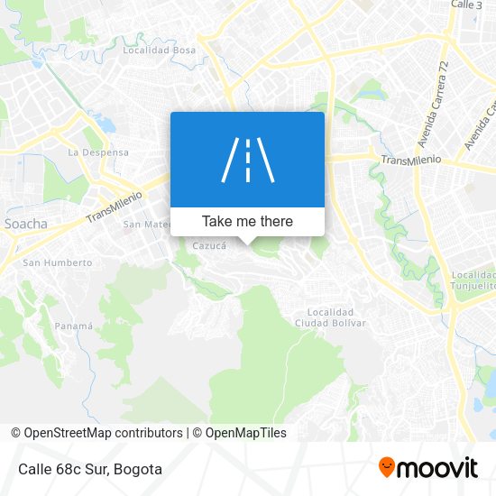 Mapa de Calle 68c Sur
