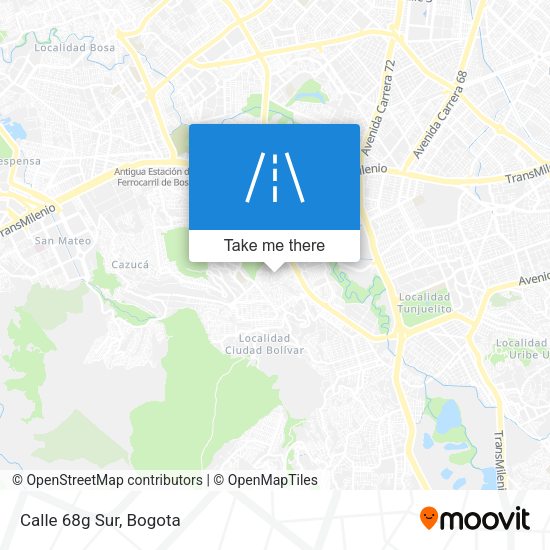Mapa de Calle 68g Sur