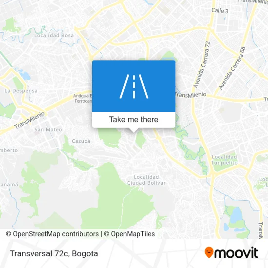 Mapa de Transversal 72c