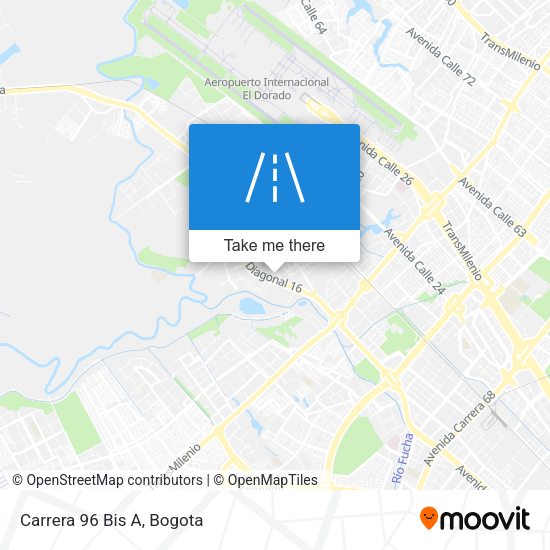 Mapa de Carrera 96 Bis A
