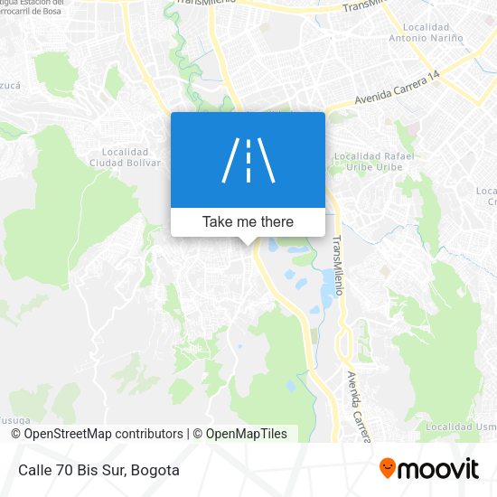 Mapa de Calle 70 Bis Sur
