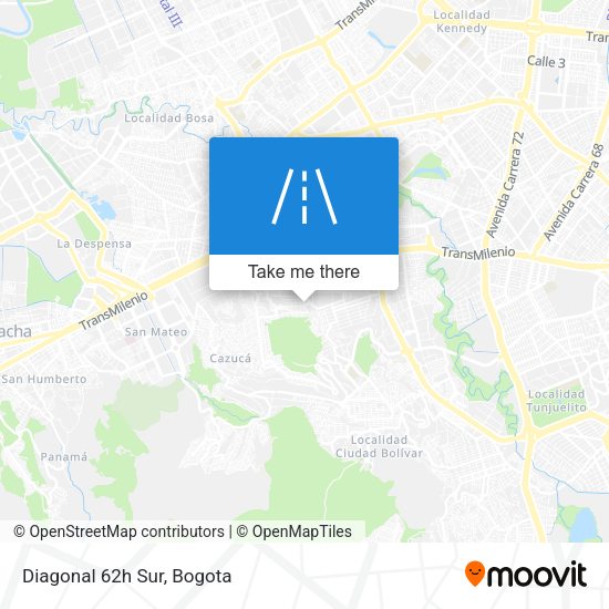 Mapa de Diagonal 62h Sur