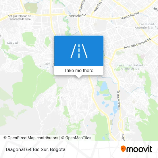 Mapa de Diagonal 64 Bis Sur