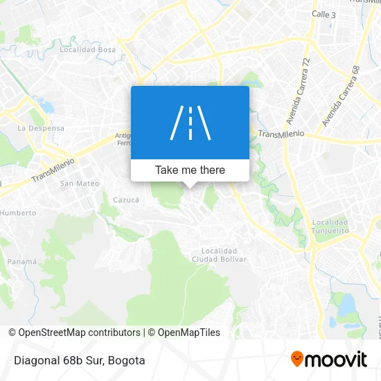 Mapa de Diagonal 68b Sur