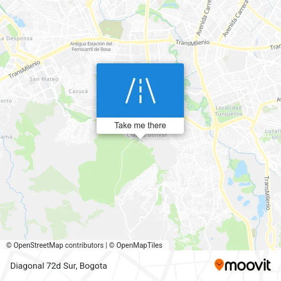 Mapa de Diagonal 72d Sur