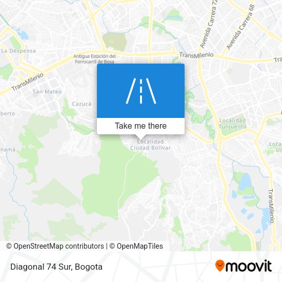 Mapa de Diagonal 74 Sur