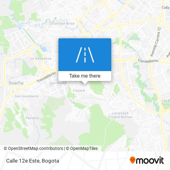 Calle 12e Este map