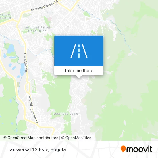 Mapa de Transversal 12 Este