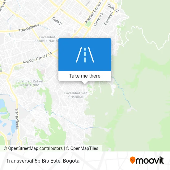 Mapa de Transversal 5b Bis Este