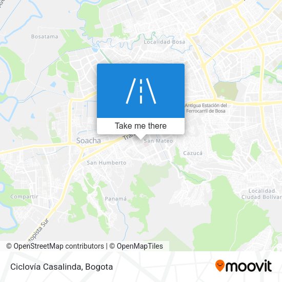 Ciclovía Casalinda map
