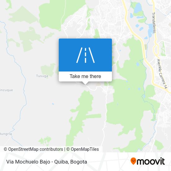 Mapa de Vía Mochuelo Bajo - Quiba