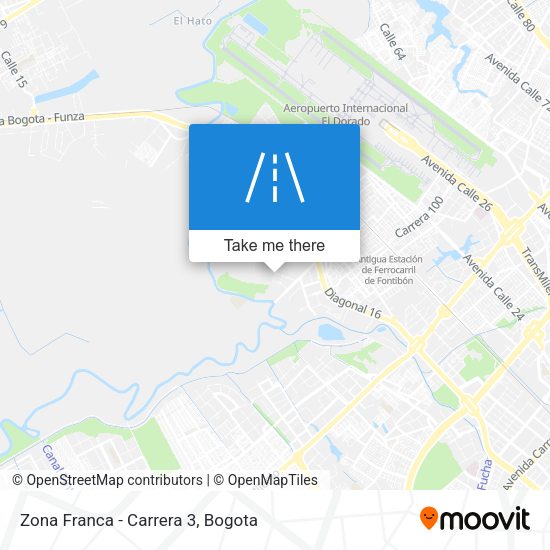 Mapa de Zona Franca - Carrera 3