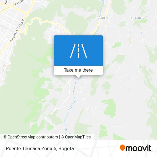 Puente Teusacá Zona 5 map