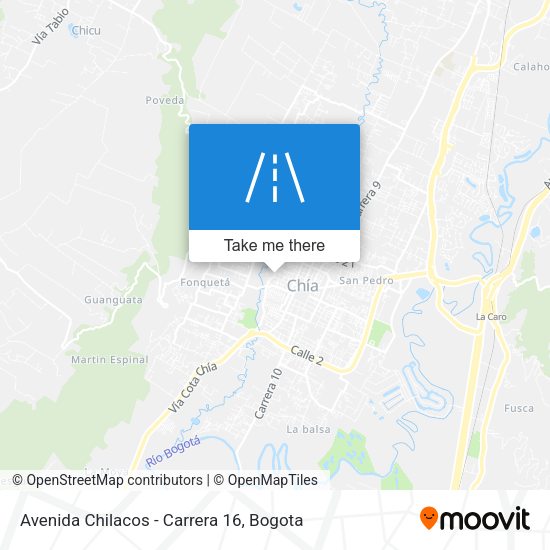 Avenida Chilacos - Carrera 16 map