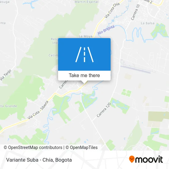 Variante Suba - Chía map