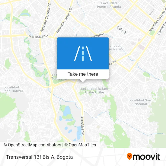 Mapa de Transversal 13f Bis A
