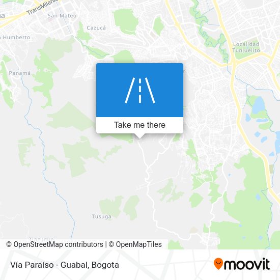 Vía Paraíso - Guabal map
