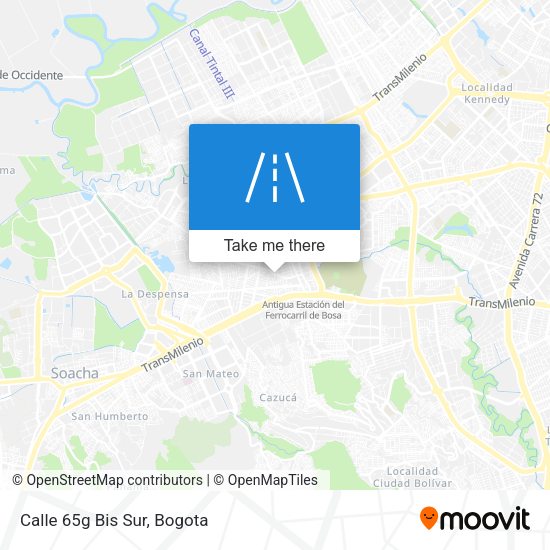Mapa de Calle 65g Bis Sur
