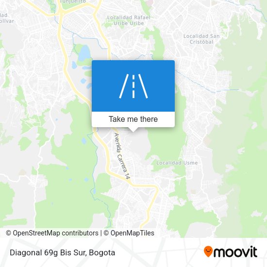 Mapa de Diagonal 69g Bis Sur